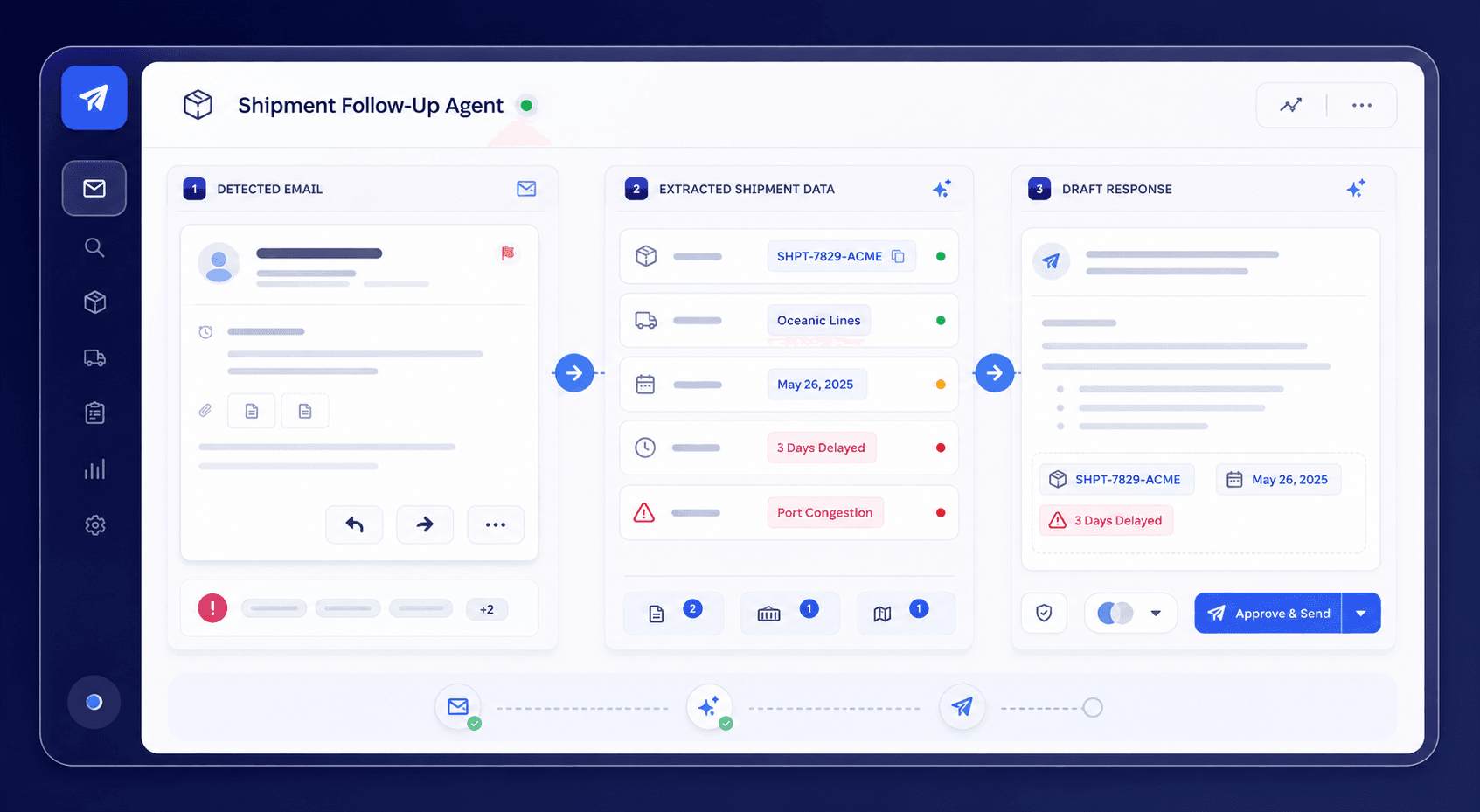 Shipment Follow-Up Agent workflow preview